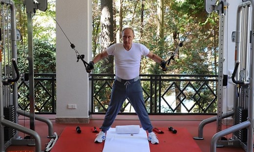 Vladimir Putin's workout montage – video