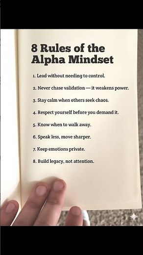 8 Rules Of The Alpha Mindset