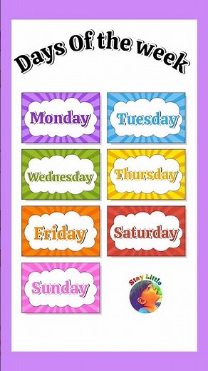 Days of the week song for kids #learning #kidslearning #staylittlechannel