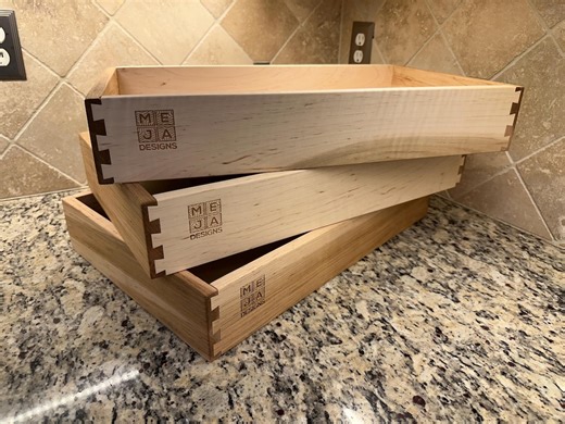 Custom Wood Drawer Box: Handmade Kitchen Cabinet Organizer - Etsy