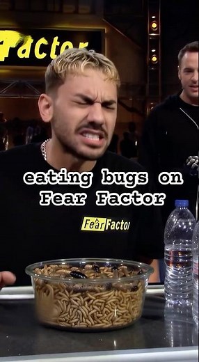 Eating bugs on Fear Factor! 🤮 #RealityTV #Viral #Challenge