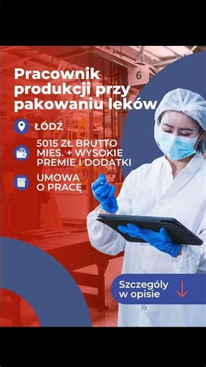 Pracownik Produkcji – Pakowanie Leków | Branża Farmaceutyczna