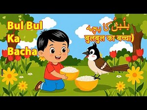 Bulbul Ka Bacha | بلبل کا بچہ बुलबुल का बच्चा) | Famous Urdu Nursery Rhyme | Kids Cartoon Song