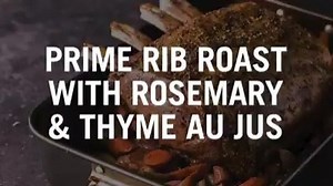 Don't be intimidated by a bone-in prime rib roast or wonder how to make au jus! This easy recipe will teach you how to do both with results that are both impressive and incredibly flavorful. Get the recipe: https://www.omahasteaks.com/blog/recipes/prime-rib-roast-with-rosemary-thyme/ | Omaha Steaks