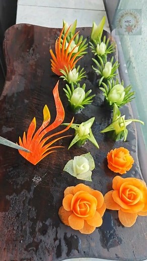 7.5K views · 66 reactions | Diy Beautiful vegetable carving tutorial | Hans Rabaya Caasi | Facebook