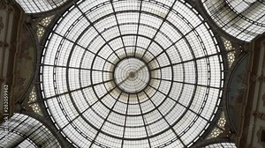 Spinning: The Symmetric Sky Dome of a Building in Milan Italy