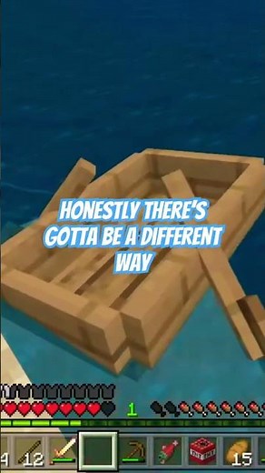 HOW TO BREAK A BOAT IN MINECRAFT!! #minecrafter #minecraft #minecraftshorts #boat #survival #how #fy