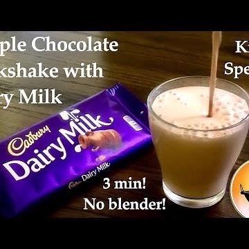 Simple Chocolate Milkshake with Dairy Milk/How to make chocolate milkshake for kids/Kids milkshake
