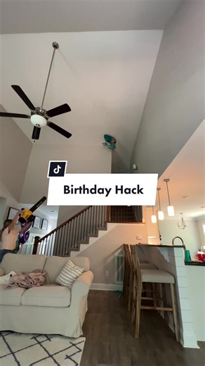 It’s a birthday ritual at this point🙃 How to get a balloon down from a vaulted ceiling🙌🏻