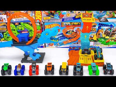 Hot Wheels Collection Unboxing Review ASMR | Loop Defeat a Big Dinosaur & Loop Fire Station Playset