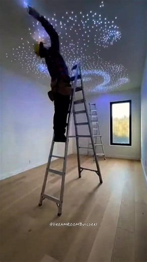 Workers Built a Milky Way Star Ceiling in Seconds 🌌 Satisfying Room Transformation