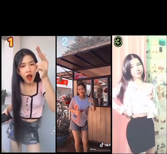 Dance Routine Split-Screen Comparison of Young Adults