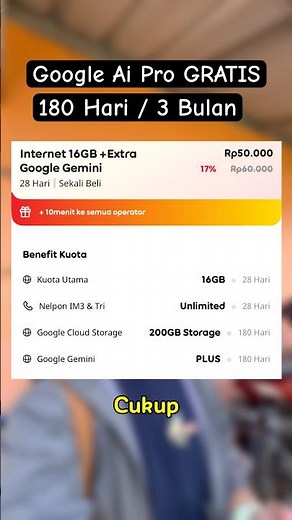 IM3 Promo: AI Gemini Free for 180 Days, Don't Miss Out!