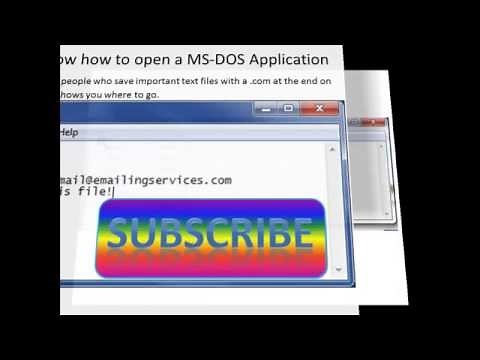 How-to open an MS-DOS Application file type to view its original text data.