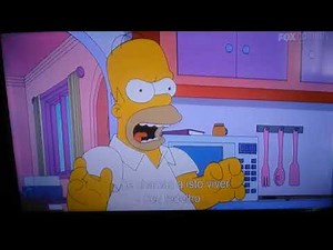The Simpsons - Homer Simpson Strangles Bart Simpson At The Kitchen Funny Scene On Fox Comedy Channel