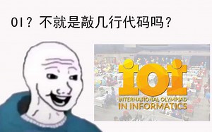 OI？不就是敲几行代码吗？【OI】看之前vs看之后