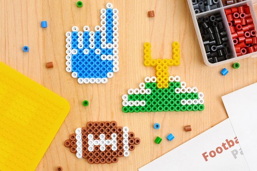 Football Perler Beads | Free Football Perler Bead Patterns