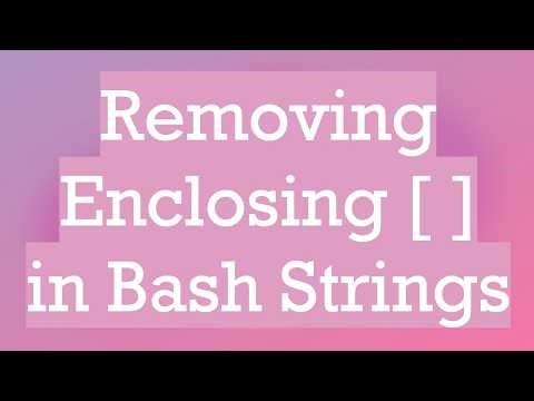 Removing Enclosing [ ] in Bash Strings