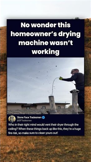 No wonder this homeowner's drying machine wasn't working