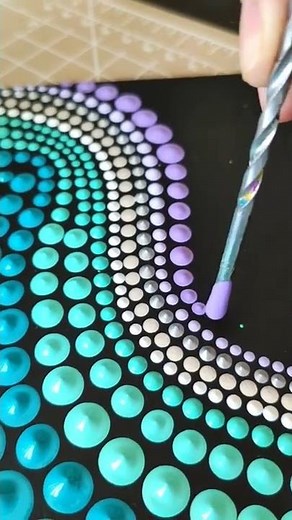 How to Use Dot Art Tools for Beginners - Easy Dot Painting Waves Tutorial #shorts