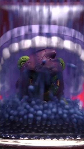 monster toy in a foam balls #shorts