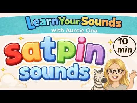 Learn satpin Sounds 🦓🤎 | Phonics for Kids | Phase 2 Phonics (s a t p i n)