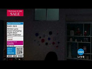 Winter Lane Color Changing Night Stars Laser Projector
