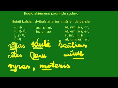 Ilgojo skiemens kirčiavimas. Priegaidės (3)