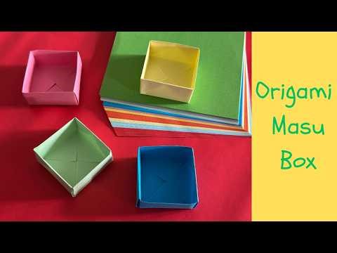 How To Make an Origami Masu Box Tutorial