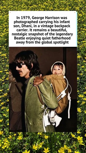 George Harrison and Baby Dhani (1979) #TheBeatles #FamilyNostalgia 🎸