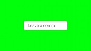 Comment, Button, Green Screen. Free Stock Video