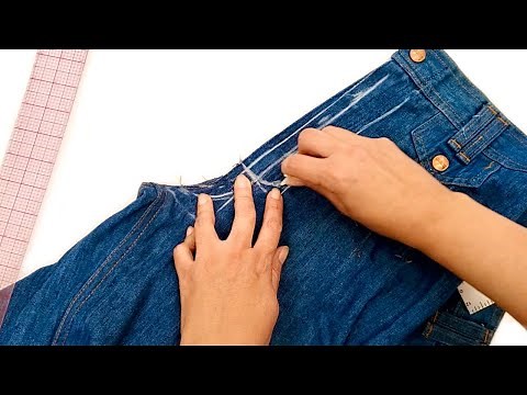 SAGGY CROTCH ON FRONT OF JEANS WITH ZIPPER - How I fixed it as a professional tailor...