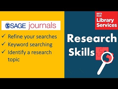 Introduction to Sage Journals & Refining your search