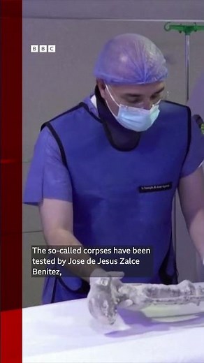 These “alien bodies” have had lab tests in Mexico #Shorts #Aliens #BBCNews https://bbc.in/3rhVMug