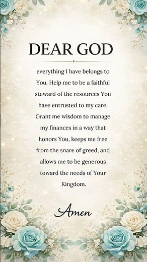 A Prayer for Financial Stewardship