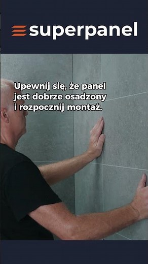 🚿 Montaż kabiny prysznicowej z panelami ściennymi Fibo, krok 6: montaż ostatniego panelu