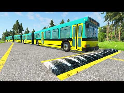 Bus Vs Massive Speed Bumps #3 - BeamNG.Drive