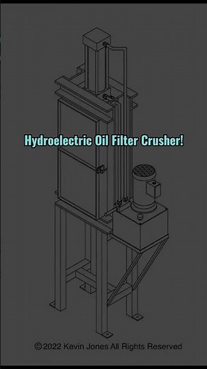 Hydroelectric Oil Filter Crusher! #facilitiesmaintenance