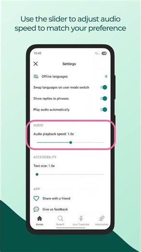 Adjust accessibility settings
