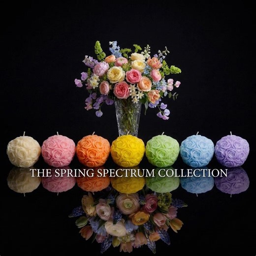 The Grand Flora Orb | Monumental Blooming Sphere Candle | Modern Statement - Etsy