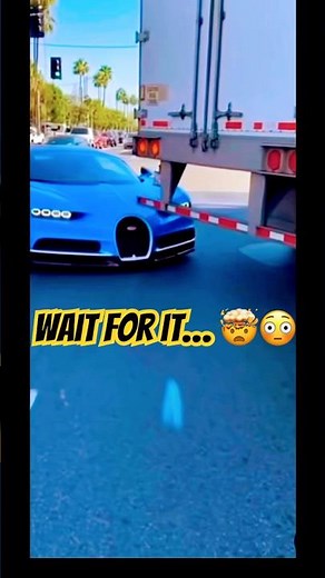 $3.5 MILLION Bugatti DESTROYED by Semi Truck in Crazy Accident 😱🔥 #shorts #viral #bugatti