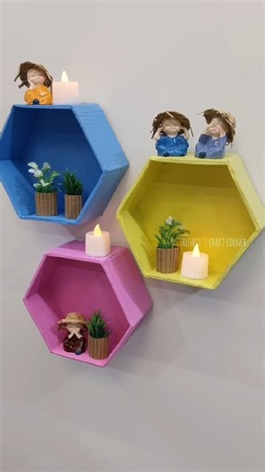 👉 Cardboard Wall Shelf DIY 😱 | 5 Minute Easy Craft #shorts