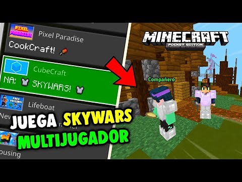 COMO JUGAR SKYWARS con AMIGOS en MINECRAFT PE: Bedrock 1.19 ⚔️😊
