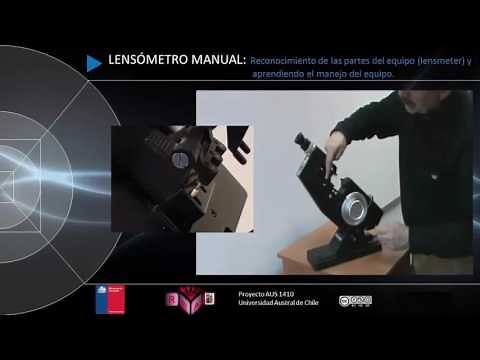 1 Reconocimiento de las partes del equipo (lensmeter) y aprendiendo el manejo del equipo.