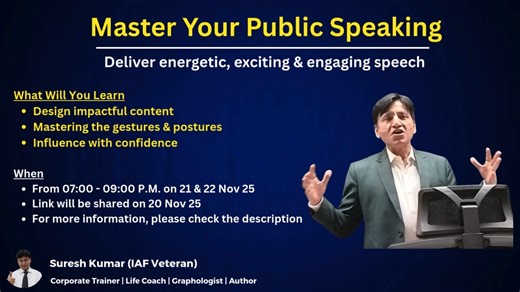 𝐖𝐚𝐧𝐭 𝐭𝐨 𝐌𝐚𝐬𝐭𝐞𝐫 𝐏𝐮𝐛𝐥𝐢𝐜 𝐒𝐩𝐞𝐚𝐤𝐢𝐧𝐠? One of the biggest reasons people hesitate to join a public speaking program is the fear: “Will this actually help me?” “Will I really improve?” So instead of telling you, let me show you. Here’s what past participants have said after attending my sessions. These words mean a lot - and they also remind me why Public Speaking is a skill anyone can master with the right guidance. If you want to: 1. Speak confidently, 2. Overcome nervousness