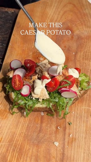 Teri Turner on Instagram: "Caesar Salad Stuffed Potato! Comment “recipe” and I’ll DM you this recipe! As a gal who loves a Caesar Salad, there’s just about nothing better than a Caesar potato. It’s not like a Monday night dinner, there’s some prep involved. We marinate and cook the chicken, but feel free to use leftover chicken. I make a homemade Caesar dressing, but feel free to do a store-bought version. It’s so interactive and fun to put the toppings on! Would you make this? https://nocrumbsl