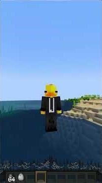 The Duckling and a Skeletal Fight #minecraft #entertainment #duck #humor #minecraftmemes