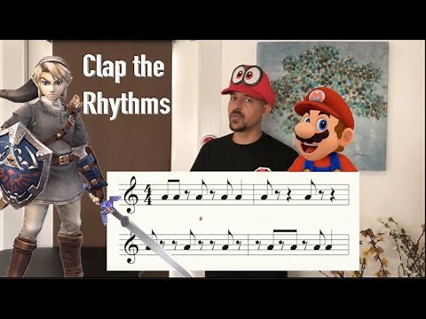 Rhythm Clapping with Mr. Gordon - Super Mario & Zelda - learn to read music - clap along!!!