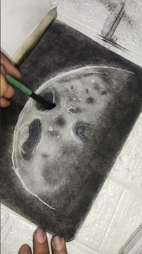 moon painting with acrylic colours #artscraft #shorts #trending #viral