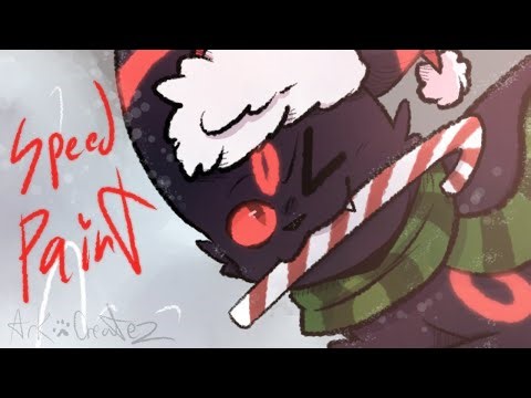 An umbreon in the snow! || Speedpaint/contest entey